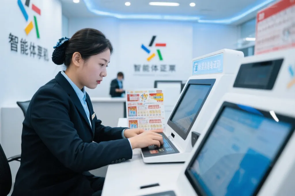 官方彩票验证设备,工作人员认真核验